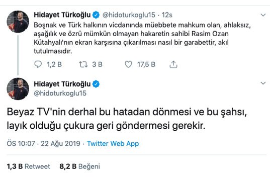 Hidayet Türkoğlu'ndan Rasim Ozan hakkında tweet